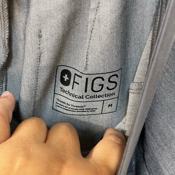 Figs Dark Grey Technical Collection Scrub Pants Size Medium Medical Uniform - Picture 3 of 7